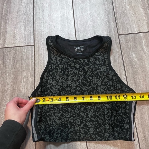 Calvin Klein Performance Green Floral Sports Bra Size Small - Picture 4 of 5